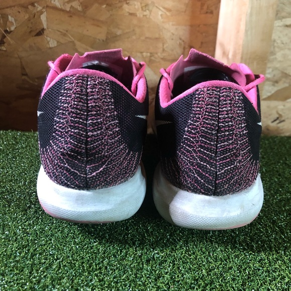 Nike Flex Fury Black Pink Athletic Running Shoes Size 6.5Y Women’s 8 - Picture 6 of 9